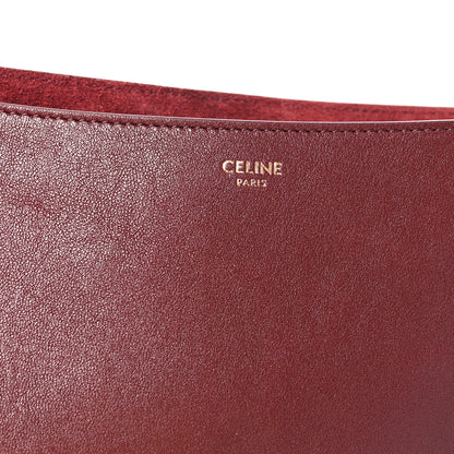 Celine Shiny Lambskin Soft Triomphe Little Half Moon Bag Syrah 5 of 8