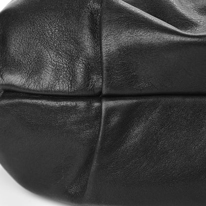 Prada Soft Calfskin Pleated Hobo Black 10 of 16