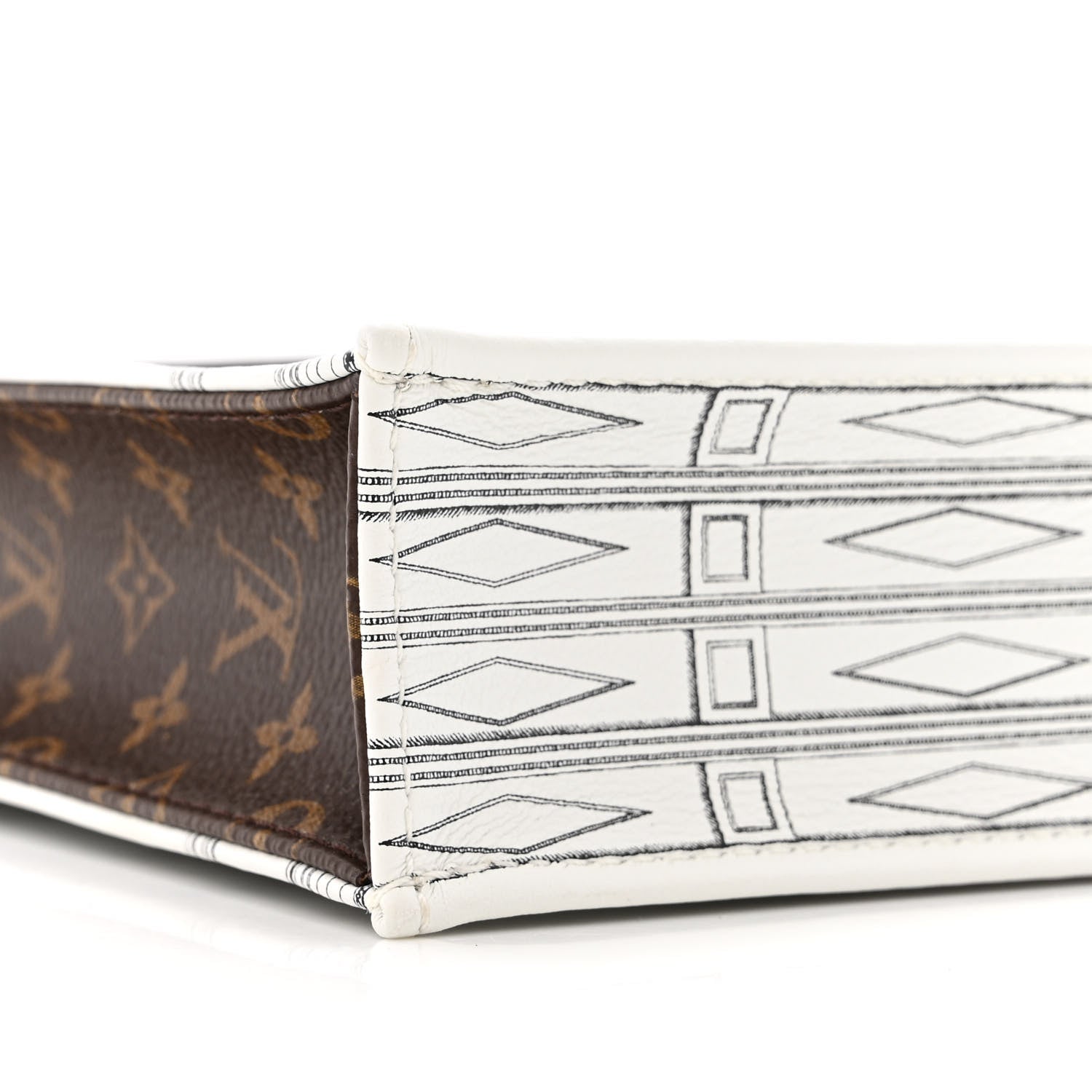 Louis Vuitton X FORNASETTI Calfskin Architettura Petit Sac Plat Black White 8 of 10