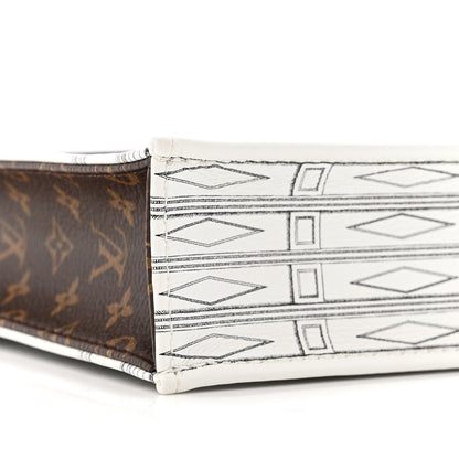 Louis Vuitton X FORNASETTI Calfskin Architettura Petit Sac Plat Black White 8 of 10