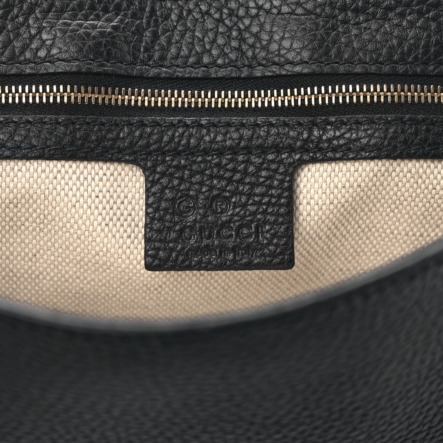 Gucci Pebbled Calfskin Medium Soho Flap Crossbody Black 6 of 9