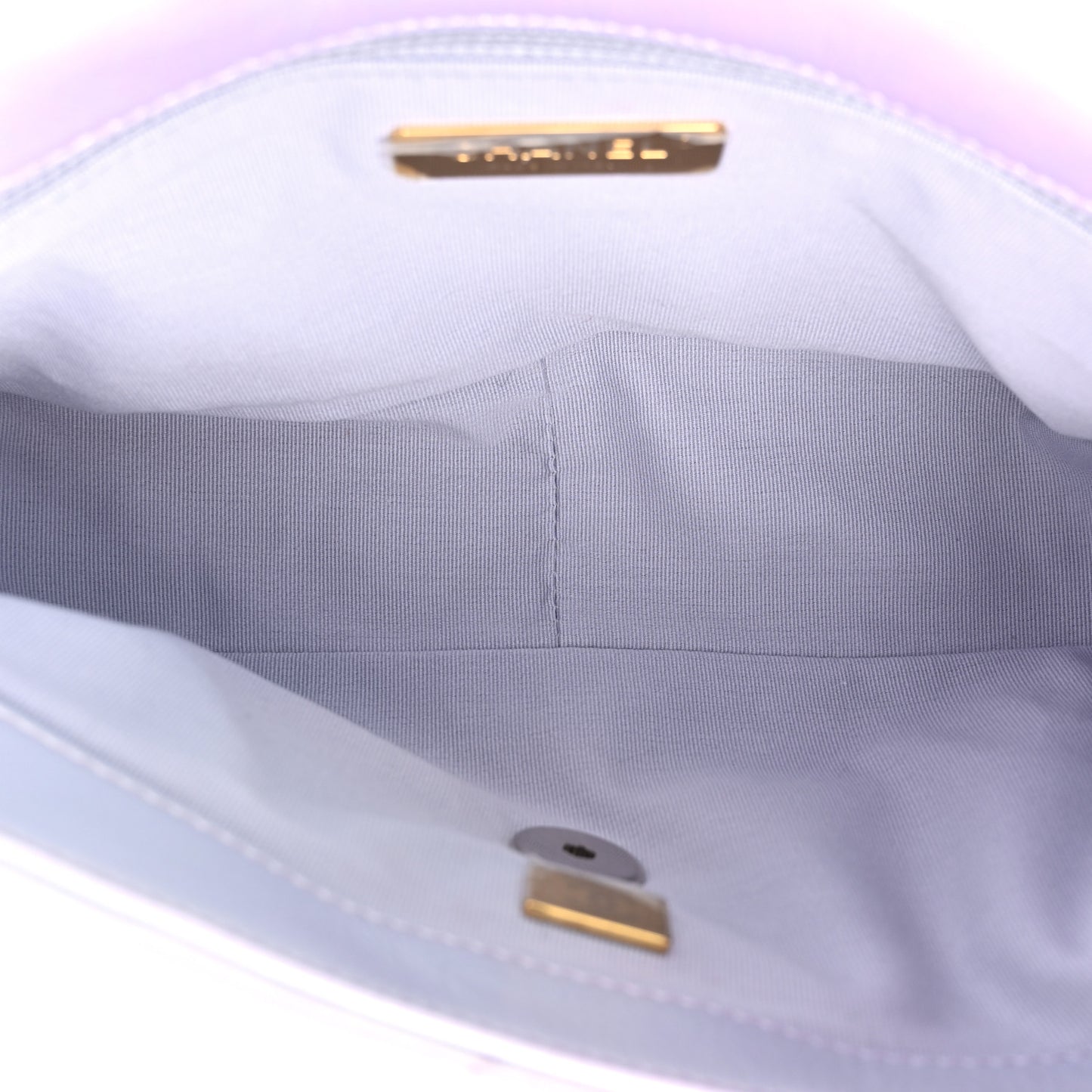 Iridescent Calfskin Quilted Medium Chanel 19 Flap Light Purple Blue