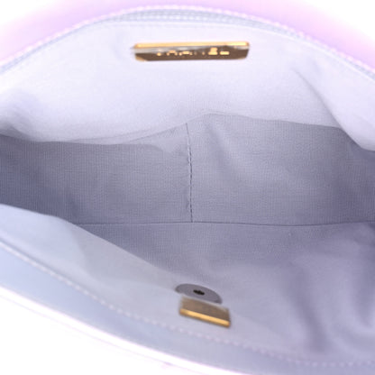 Chanel Iridescent Calfskin Quilted Medium Chanel 19 Flap Light Purple Blue 5 of 10