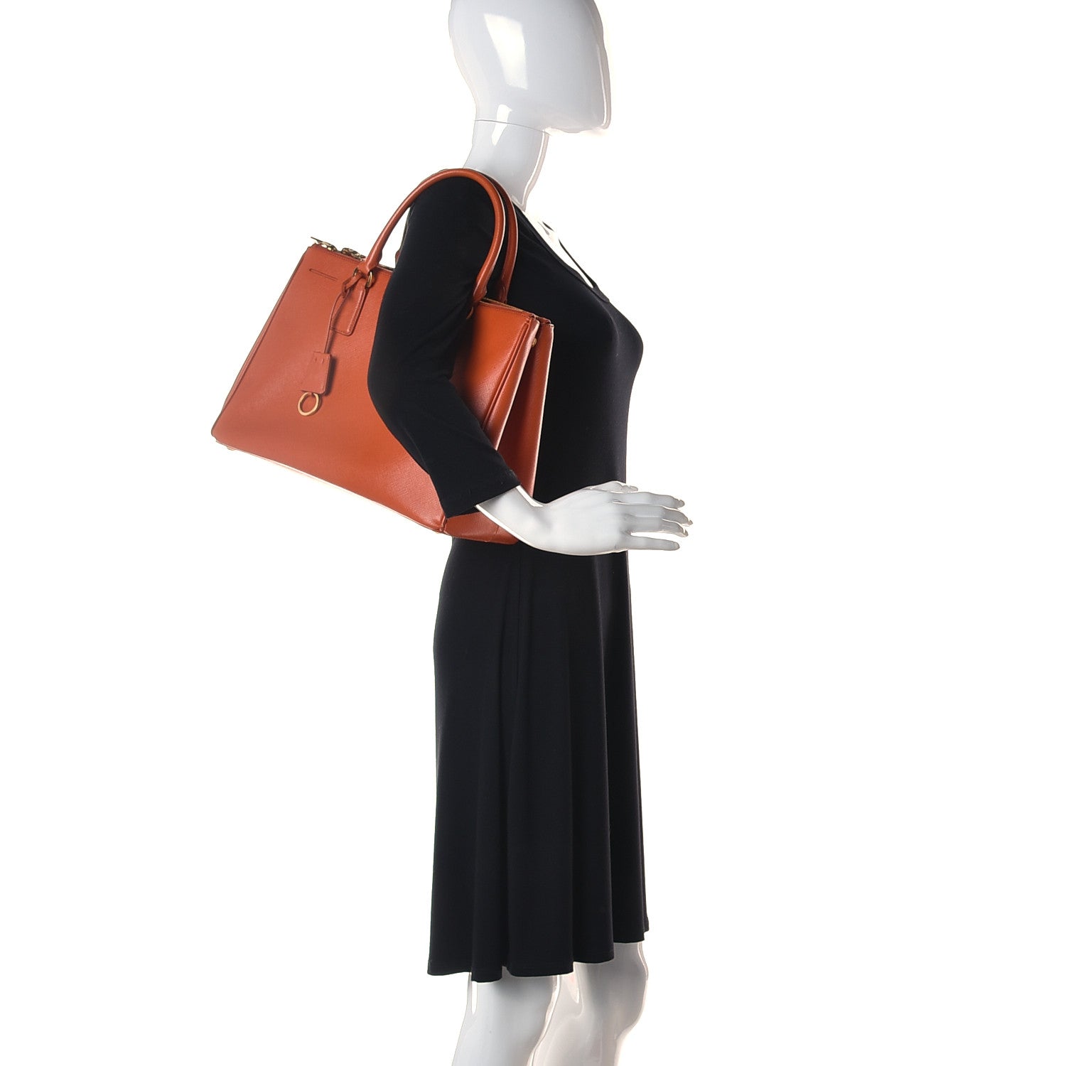 Prada Saffiano Medium Galleria Double Zip Tote Papaya 2 of 11