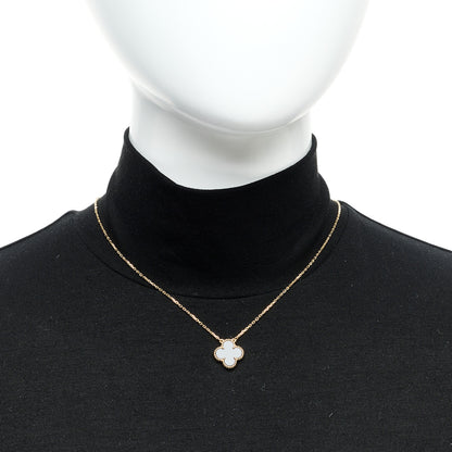 Van Cleef & Arpels 18K Yellow Gold Black Onyx Vintage Alhambra Pendant Necklace 2 of 6