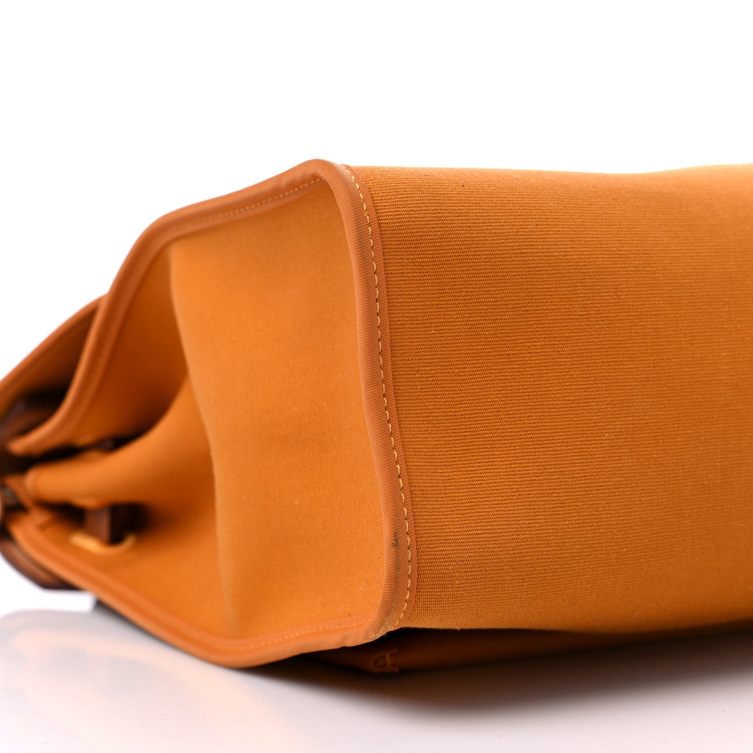 Hermes Toile Officer Vache Hunter Herbag Zip 31 PM Jaune Ambre Natural 9 of 12