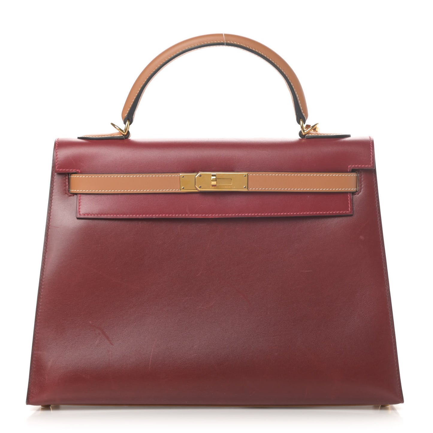 Box Chamonix Kelly Bi-Color Sellier 32 Rouge H Gold