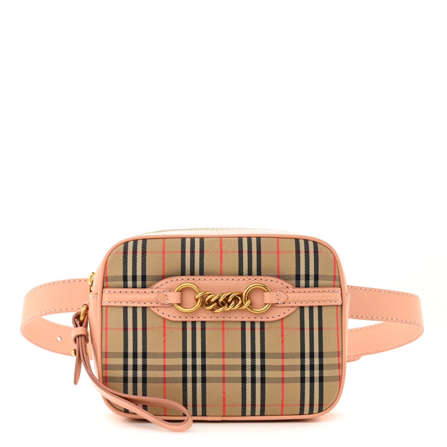 Burberry Smooth Calfskin 1983 Knight Check Link Bum Bag Pale Orchid 1 of 9