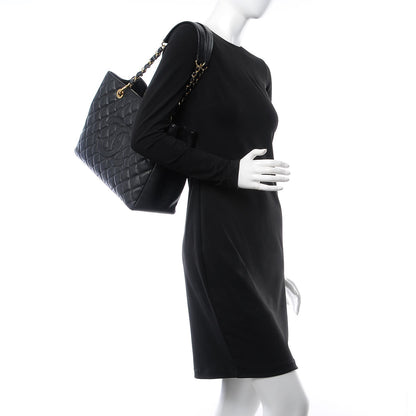 Chanel Caviar Quilted Grand Shopping Tote GST Black 2 of 7