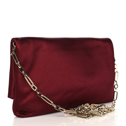 Jimmy Choo Satin Crystal Titania Clutch Red 3 of 10
