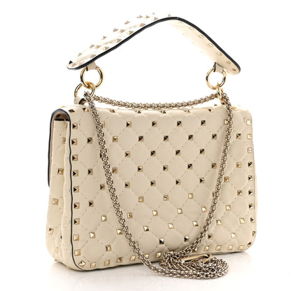 Valentino Garavani Nappa Medium Rockstud Spike Shoulder Bag Light Ivory 3 of 11