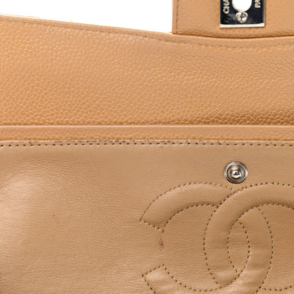 Chanel Caviar Quilted Medium Double Flap Beige 7 of 17