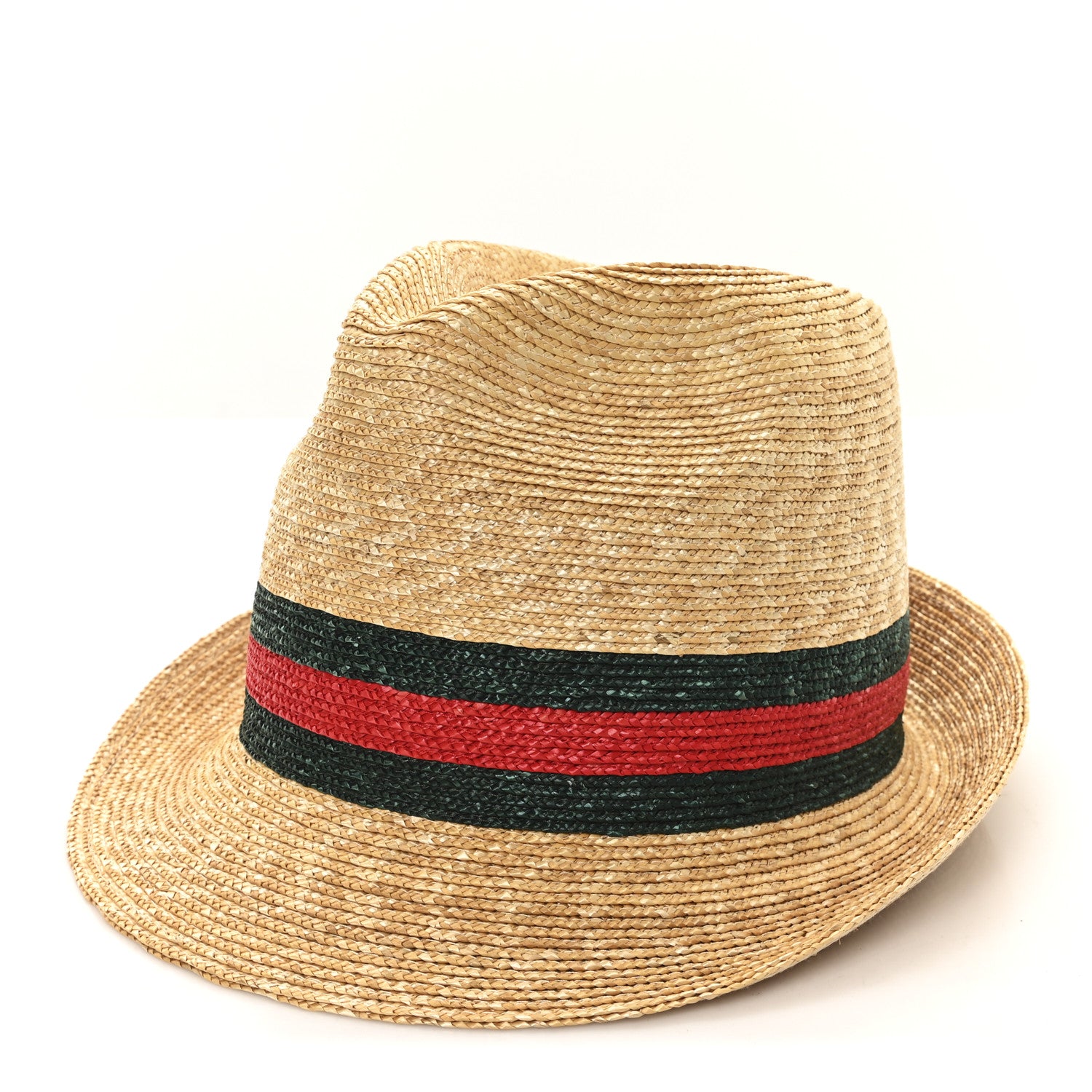 Gucci Abaca Straw Web Fedora Hat XL 1 of 9