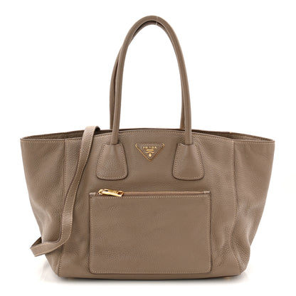 Prada Vitello Daino Pocket Shopping Tote Cammeo 1 of 16