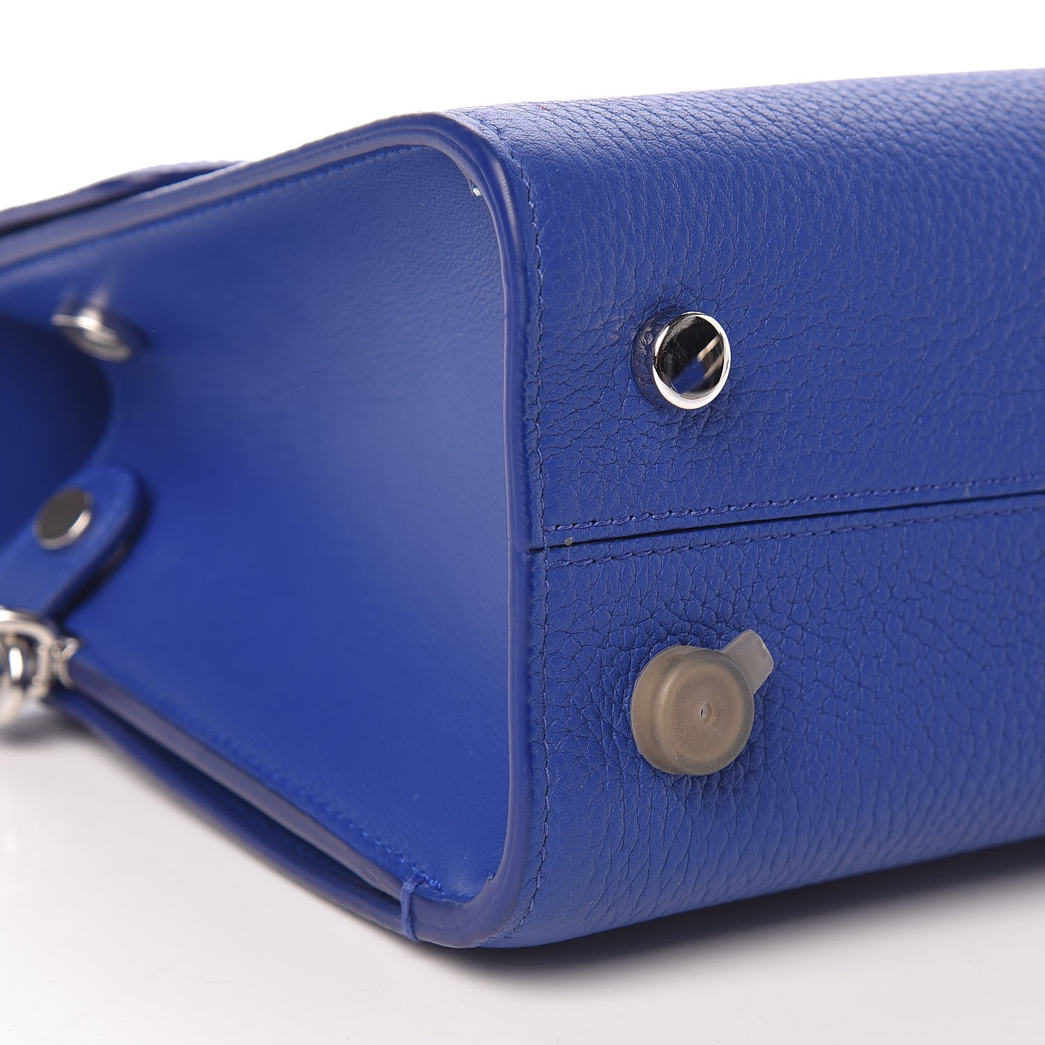 Christian Dior Grained Calfskin Mini Diorever Flap Blue 9 of 11