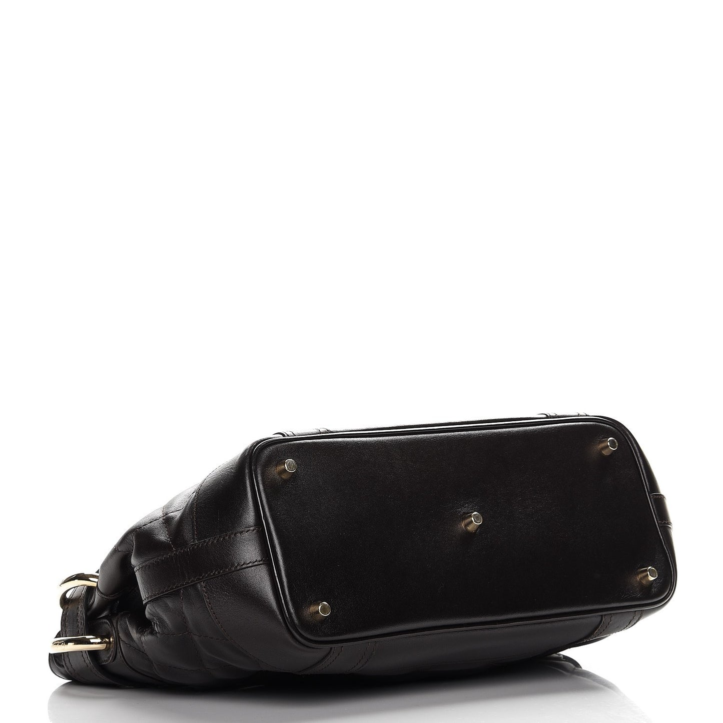 Calfskin Quilted Baby Beaton Dark Brown