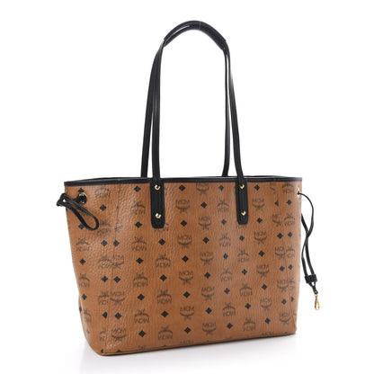 MCM Galaxy Visetos Medium Project Reversible Shopper Tote Cognac Multicolor 3 of 16