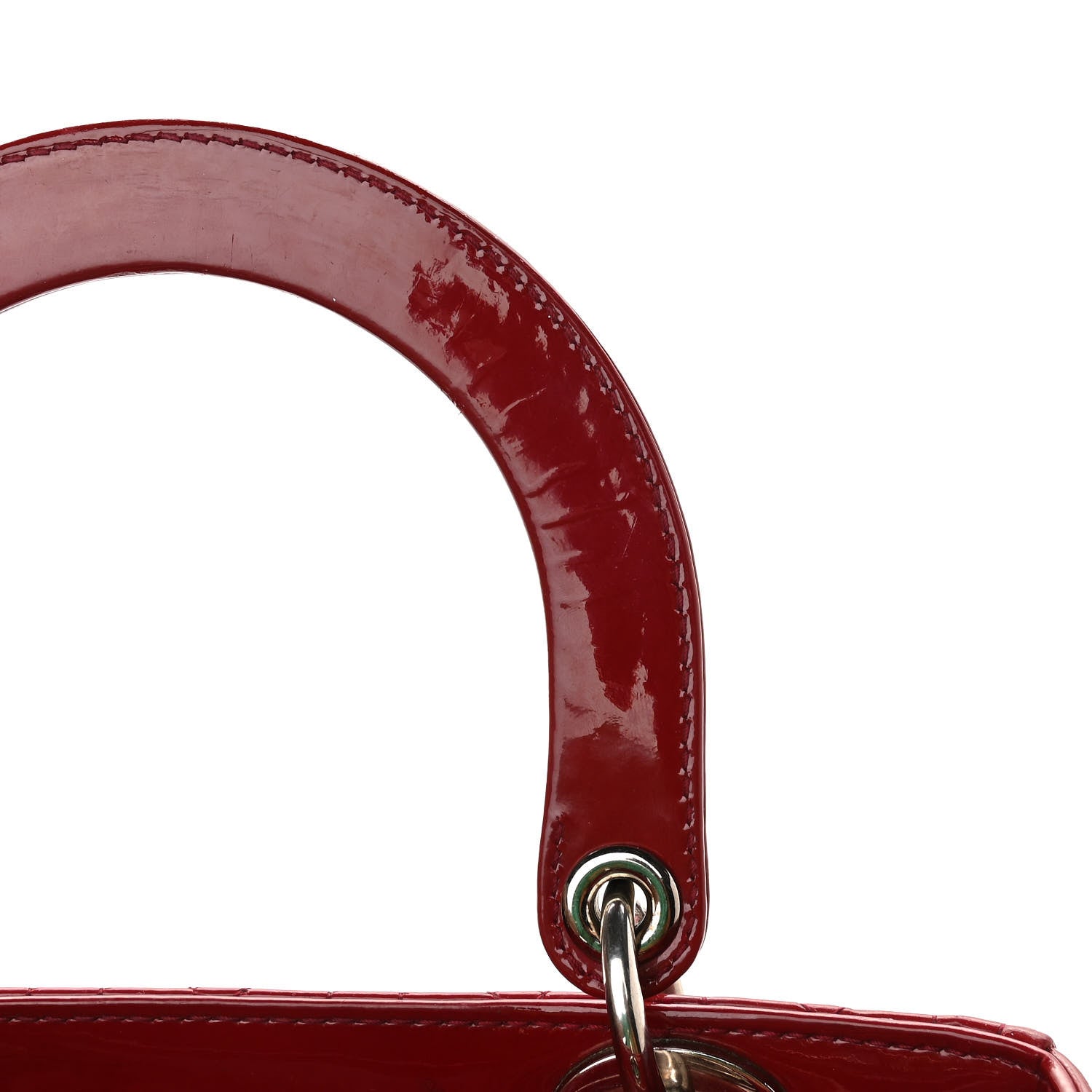 Christian Dior Patent Cannage Medium Lady Dior Red 12 of 12