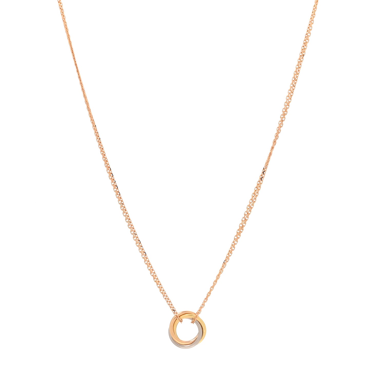 18K Pink White Yellow Gold Trinity De Cartier Pendant Necklace