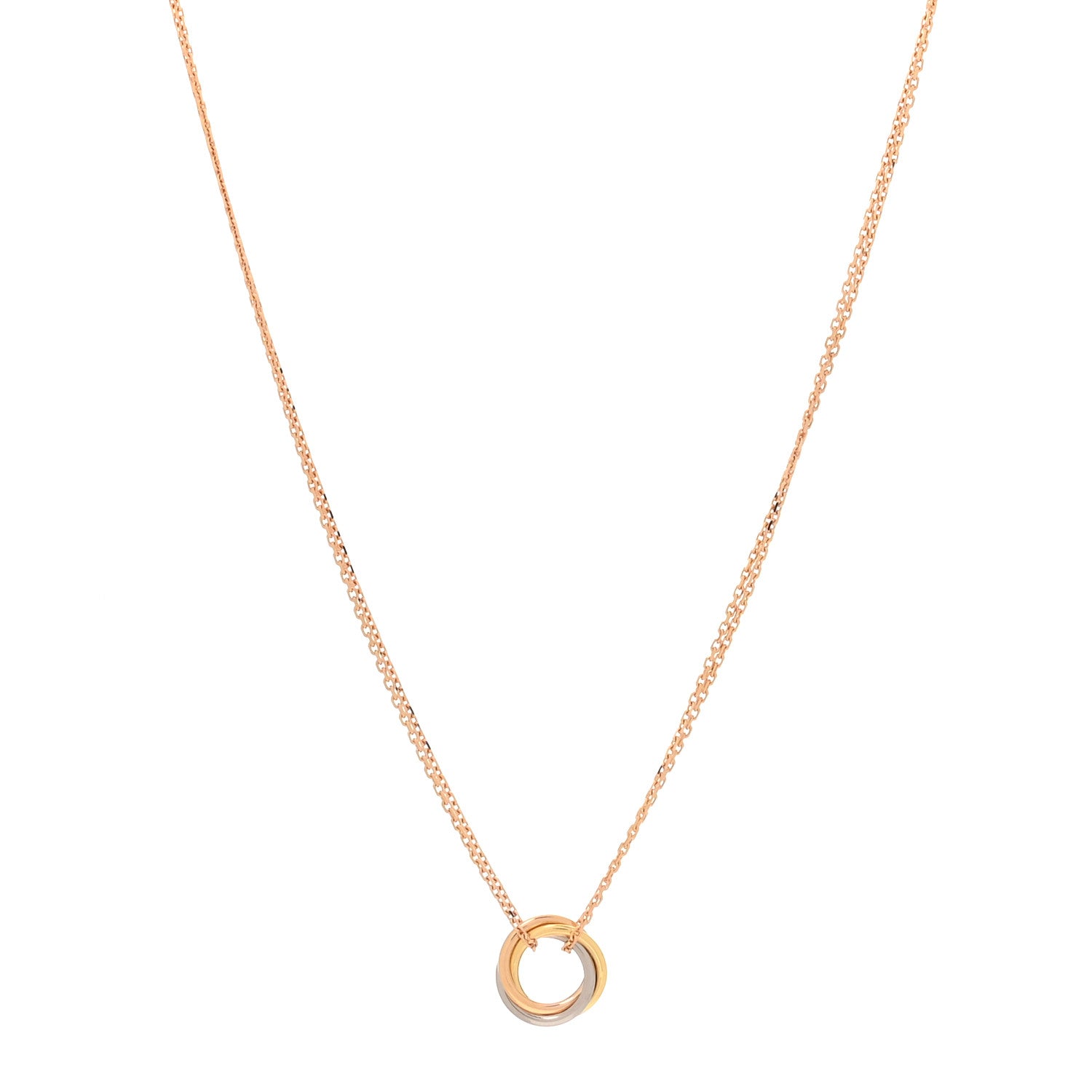 Cartier 18K Pink White Yellow Gold Trinity De Cartier Pendant Necklace 1 of 5