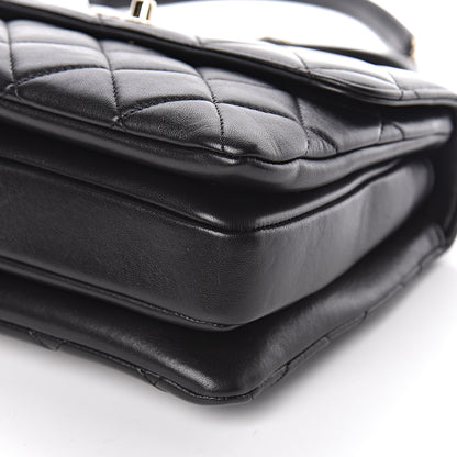Chanel Lambskin Quilted Small Trendy CC Dual Handle Flap Bag Black 13 of 15