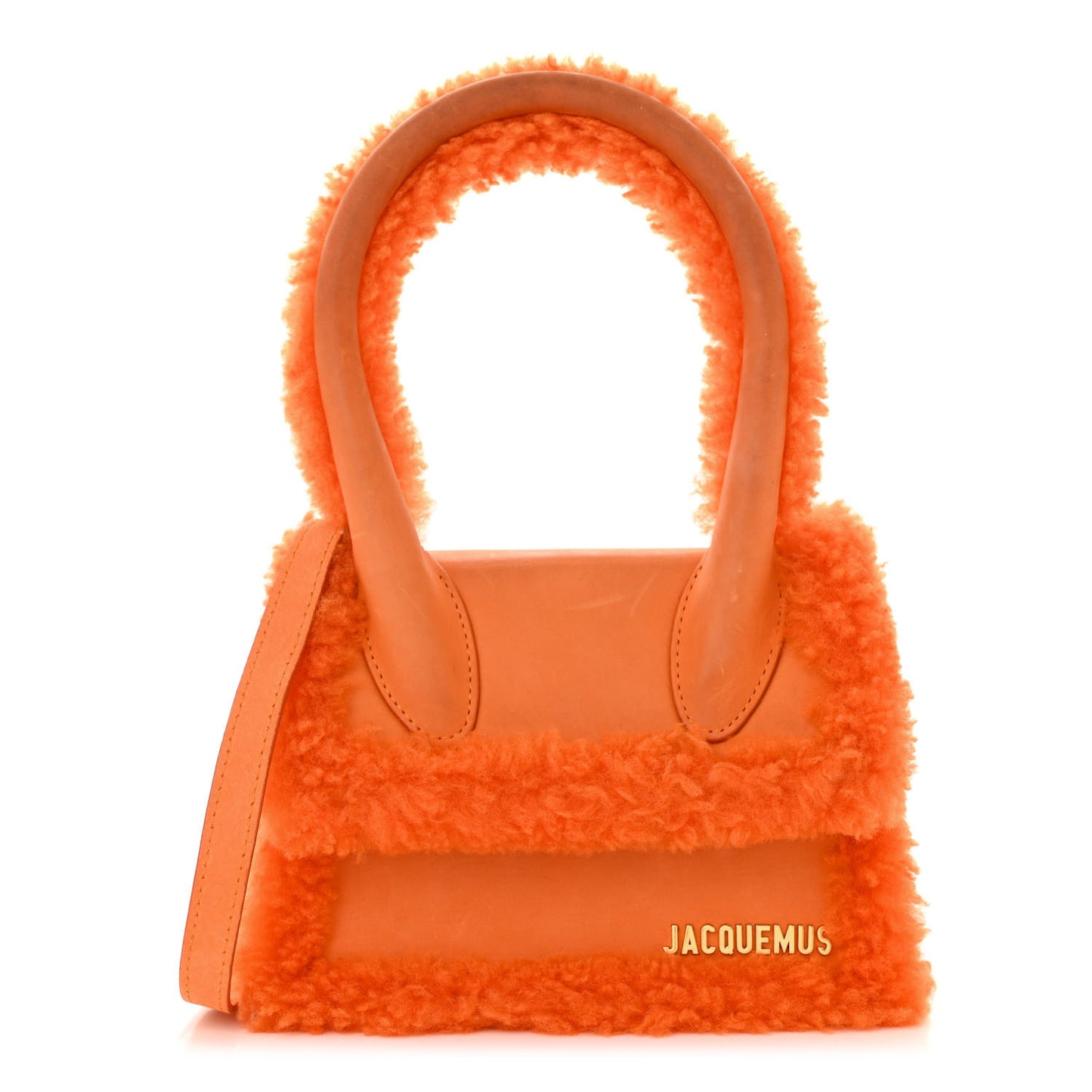 Calfskin Shearling Le Chiquito Moyen Orange