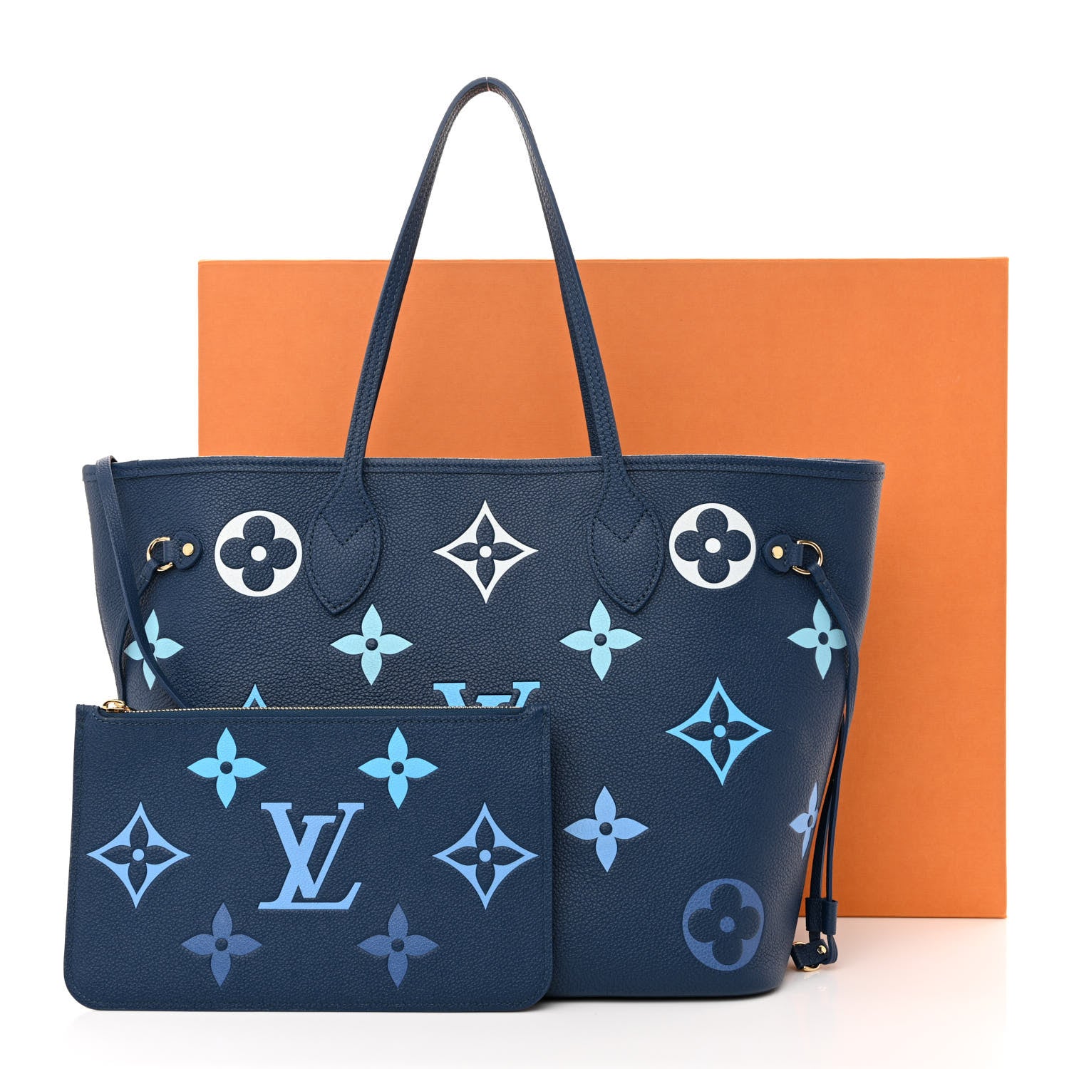 Louis Vuitton Empreinte Monogram Giant Neverfull MM Degrade Bleu 12 of 12