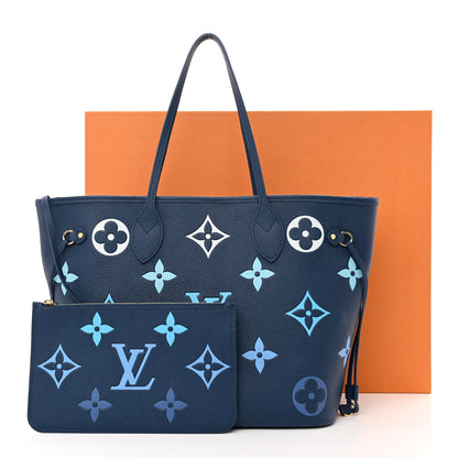 Louis Vuitton Empreinte Monogram Giant Neverfull MM Degrade Bleu 12 of 12