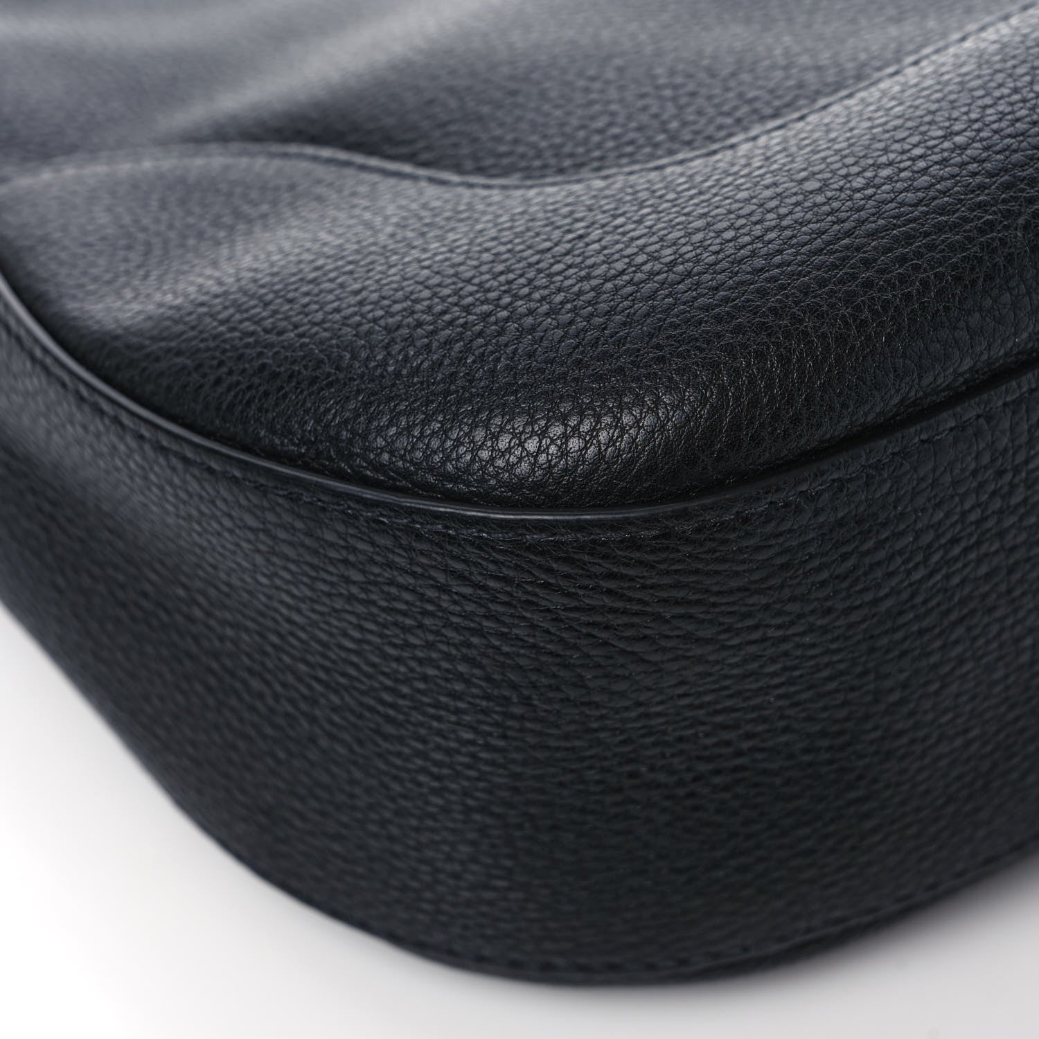 Prada Vitello Daino Zippered Messenger Hobo Black 10 of 12