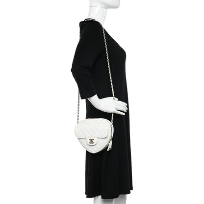 Chanel Lambskin Quilted CC In Love Heart Bag White 2 of 10