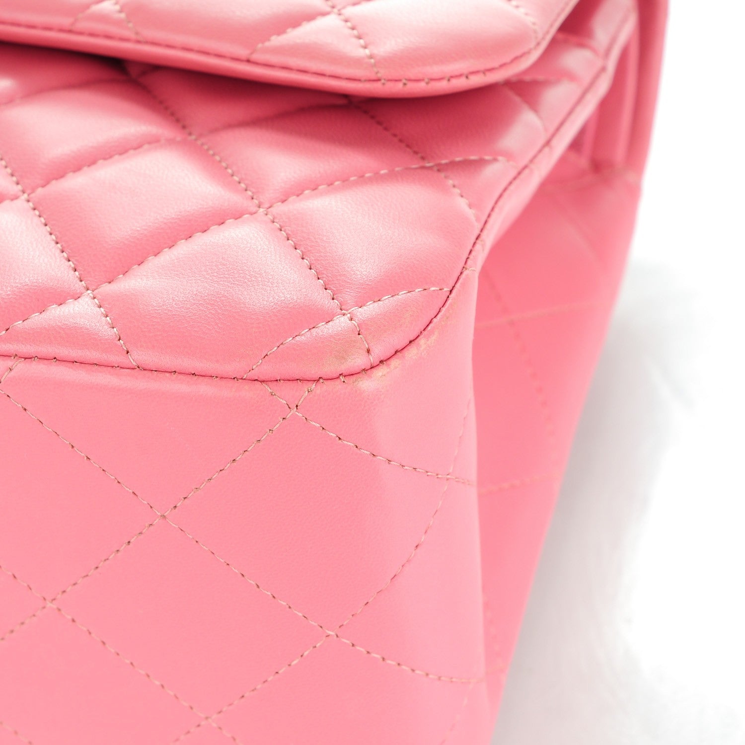 Chanel Lambskin Quilted Jumbo Double Flap Pink 10 of 10