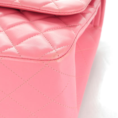 Chanel Lambskin Quilted Jumbo Double Flap Pink 10 of 10