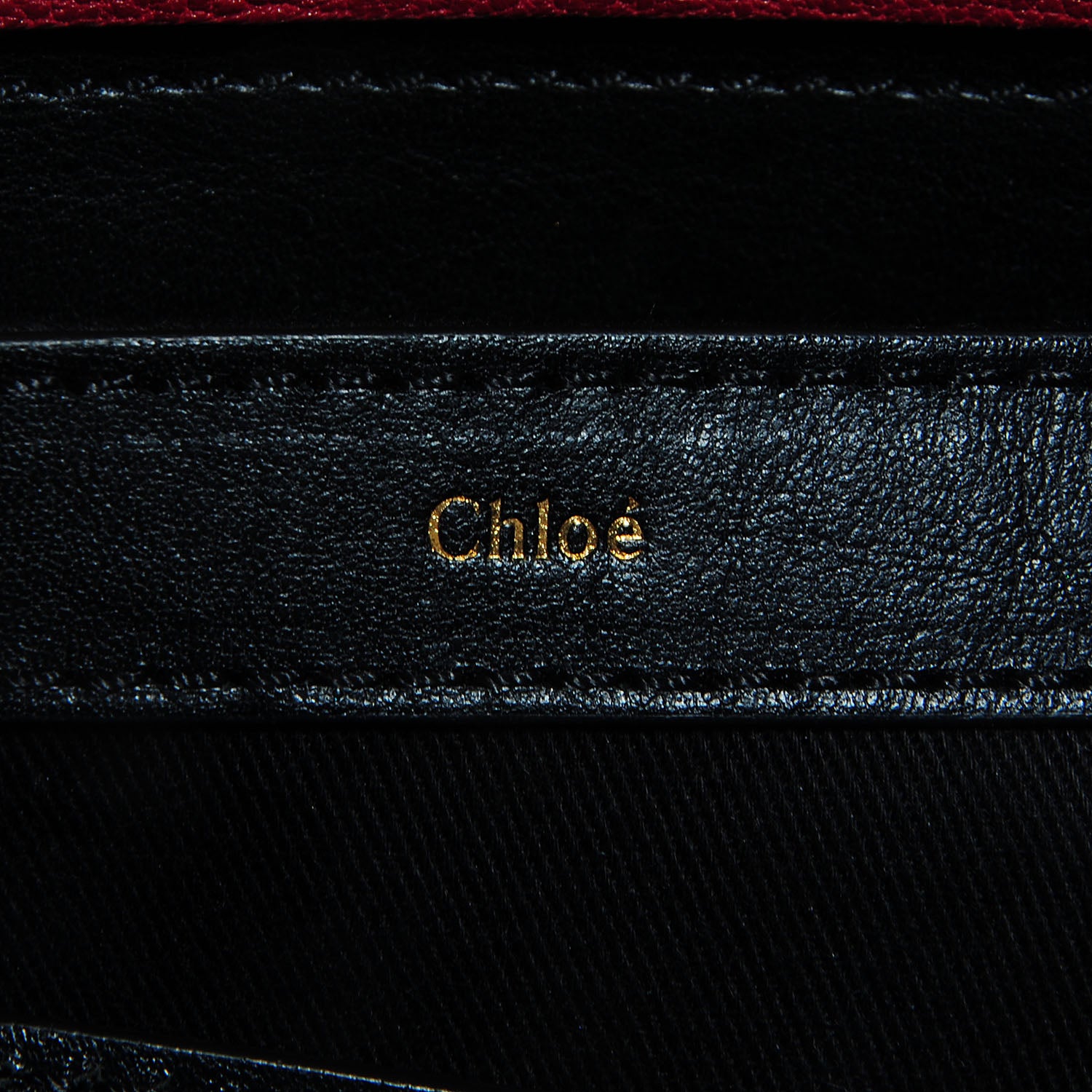 Chloe Calfskin Lizard Embossed Mini Alice Satchel Black White 5 of 9