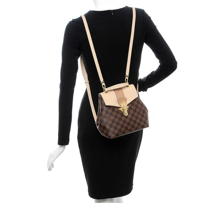 Louis Vuitton Damier Ebene Clapton Backpack Creme 2 of 7