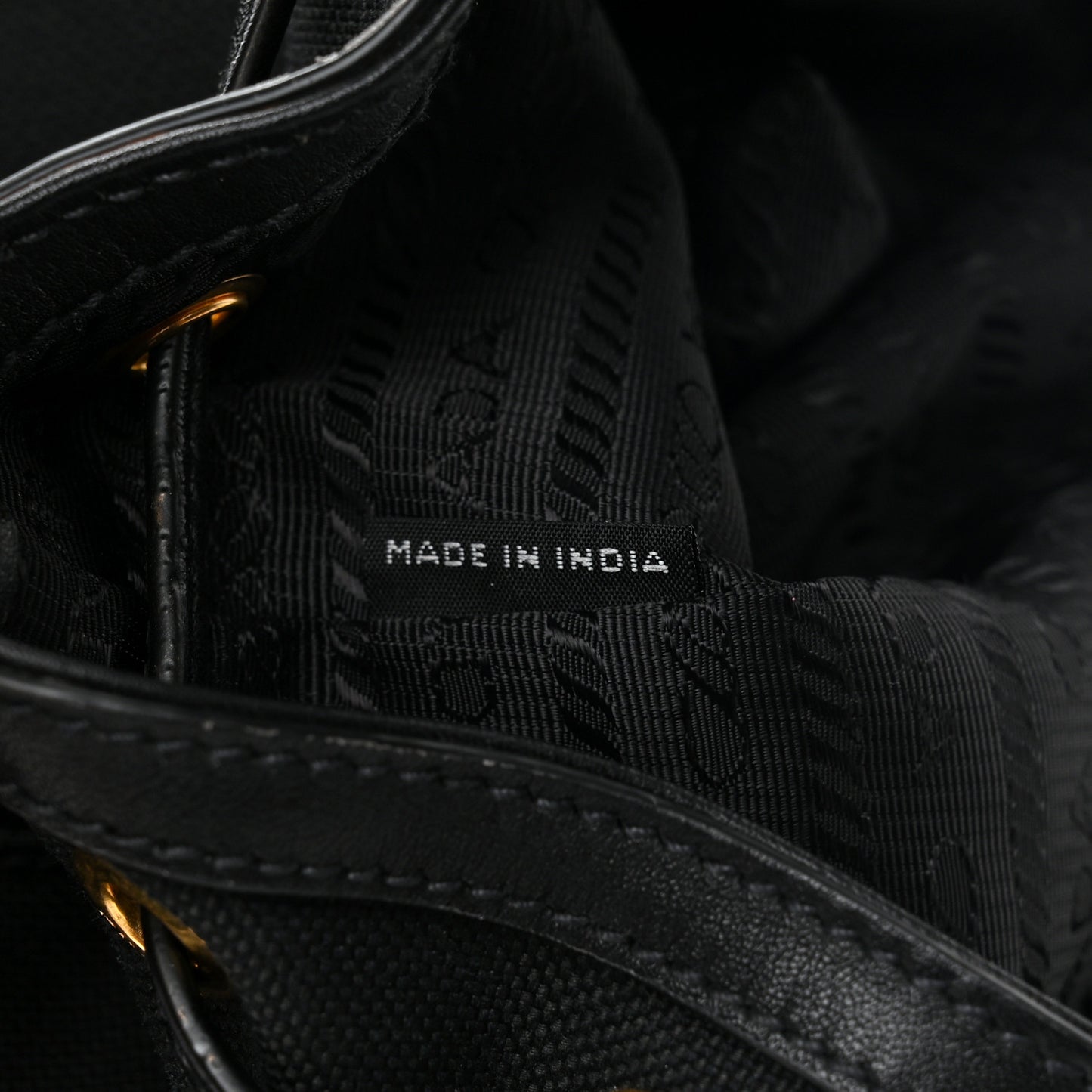 Jacquard Logo Mini Bucket Crossbody Bag Black