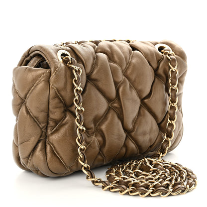Chanel Lambskin Small Bubble Quilt Flap Bag Gold 3 of 10