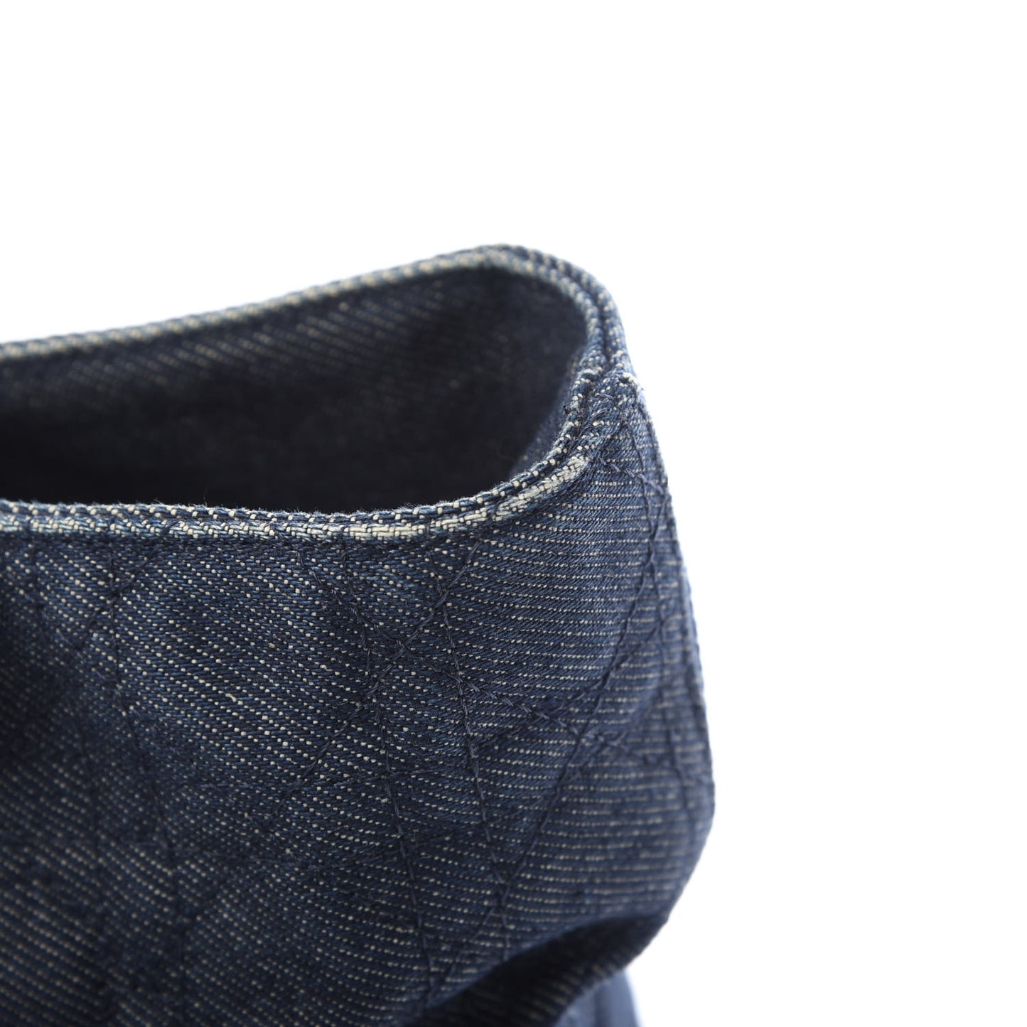 Denim Cannage Large Soft Lady Dior Tote Blue
