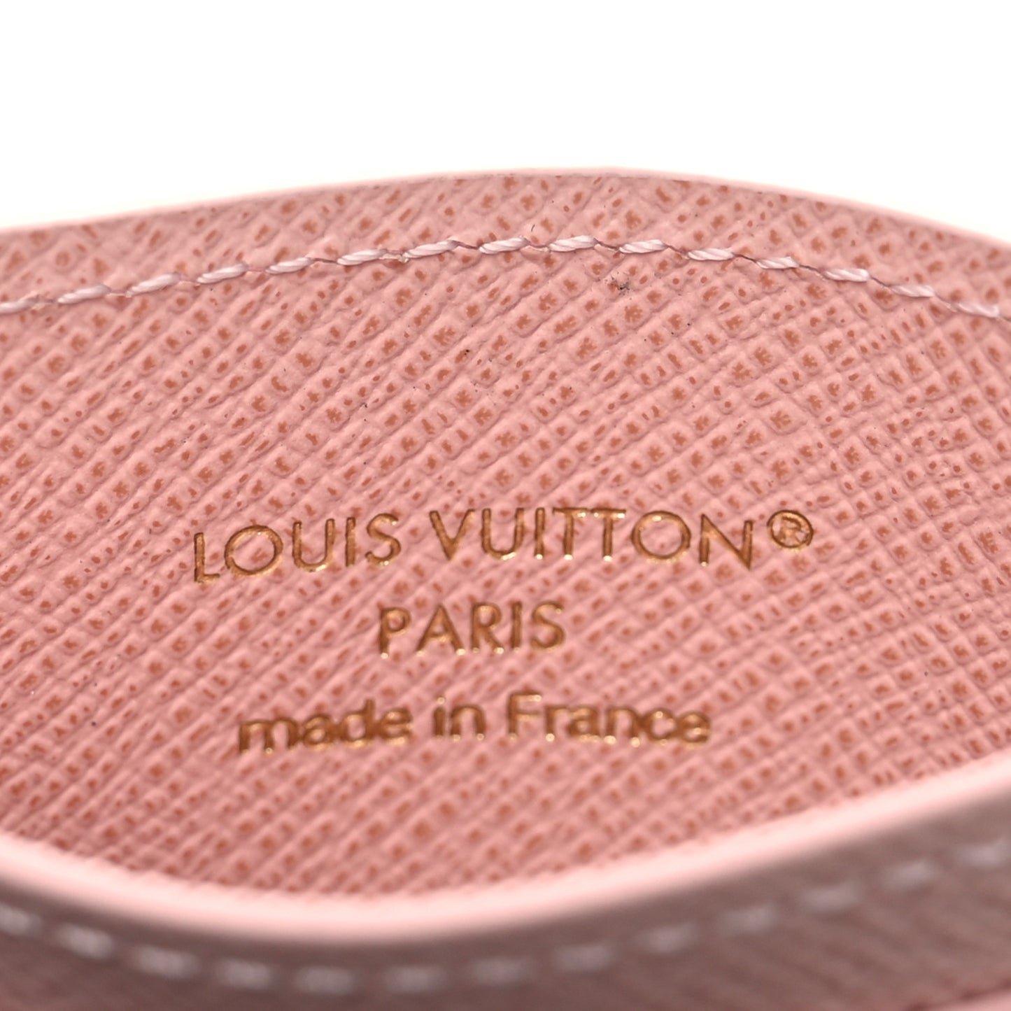 Monogram LV Charms Card Holder Rose Ballerine