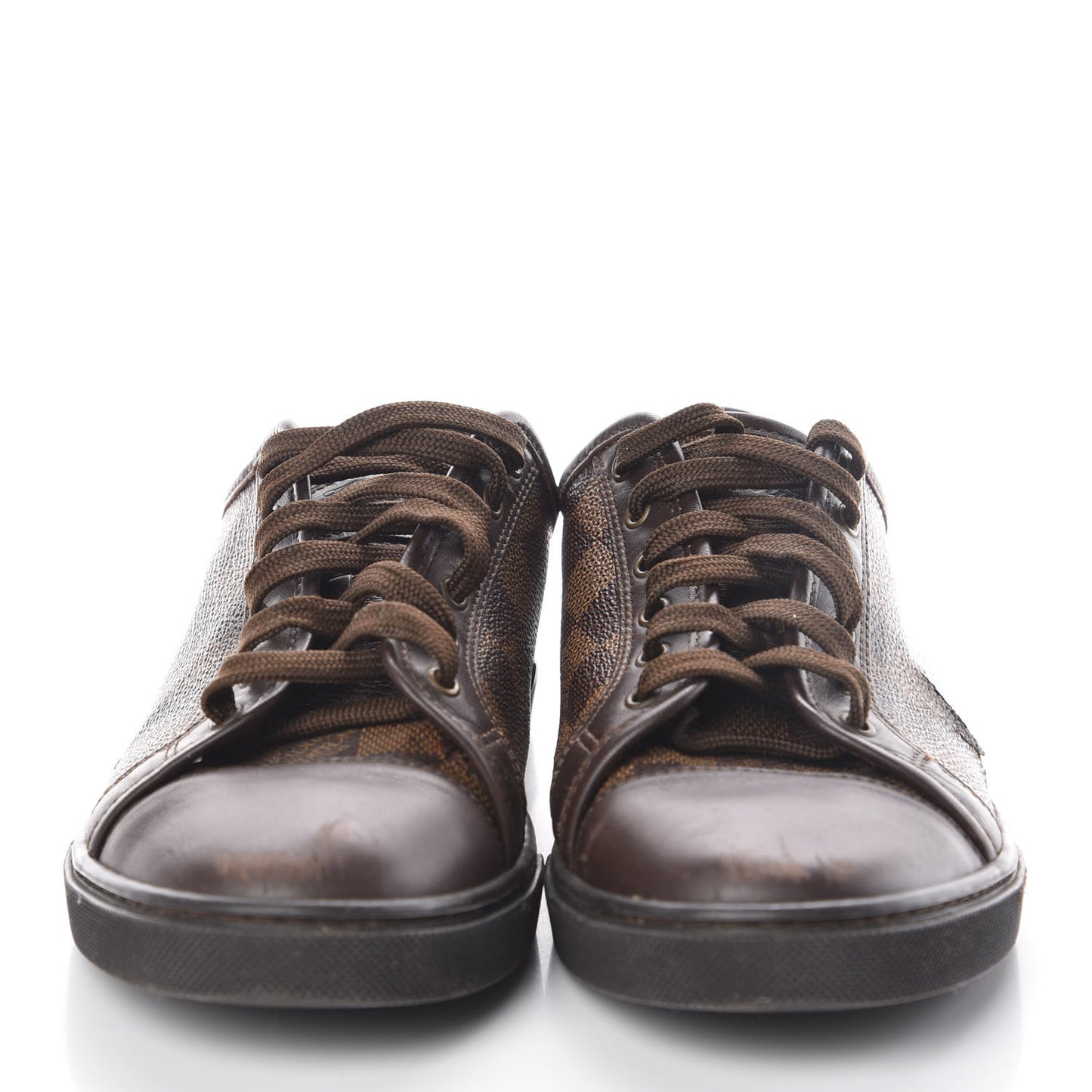 Calfskin Damier Ebene Punchy Sneakers 37.5