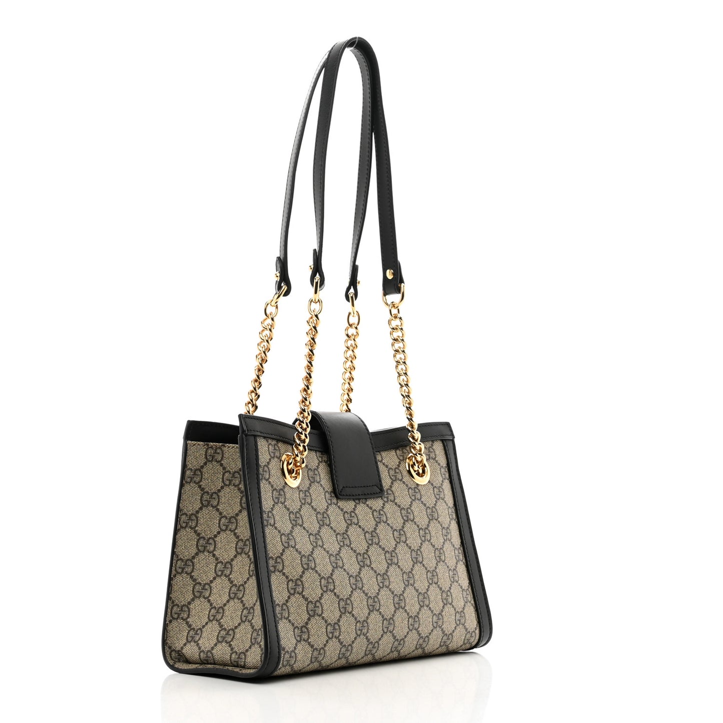 GG Supreme Monogram Small Padlock Tote Black