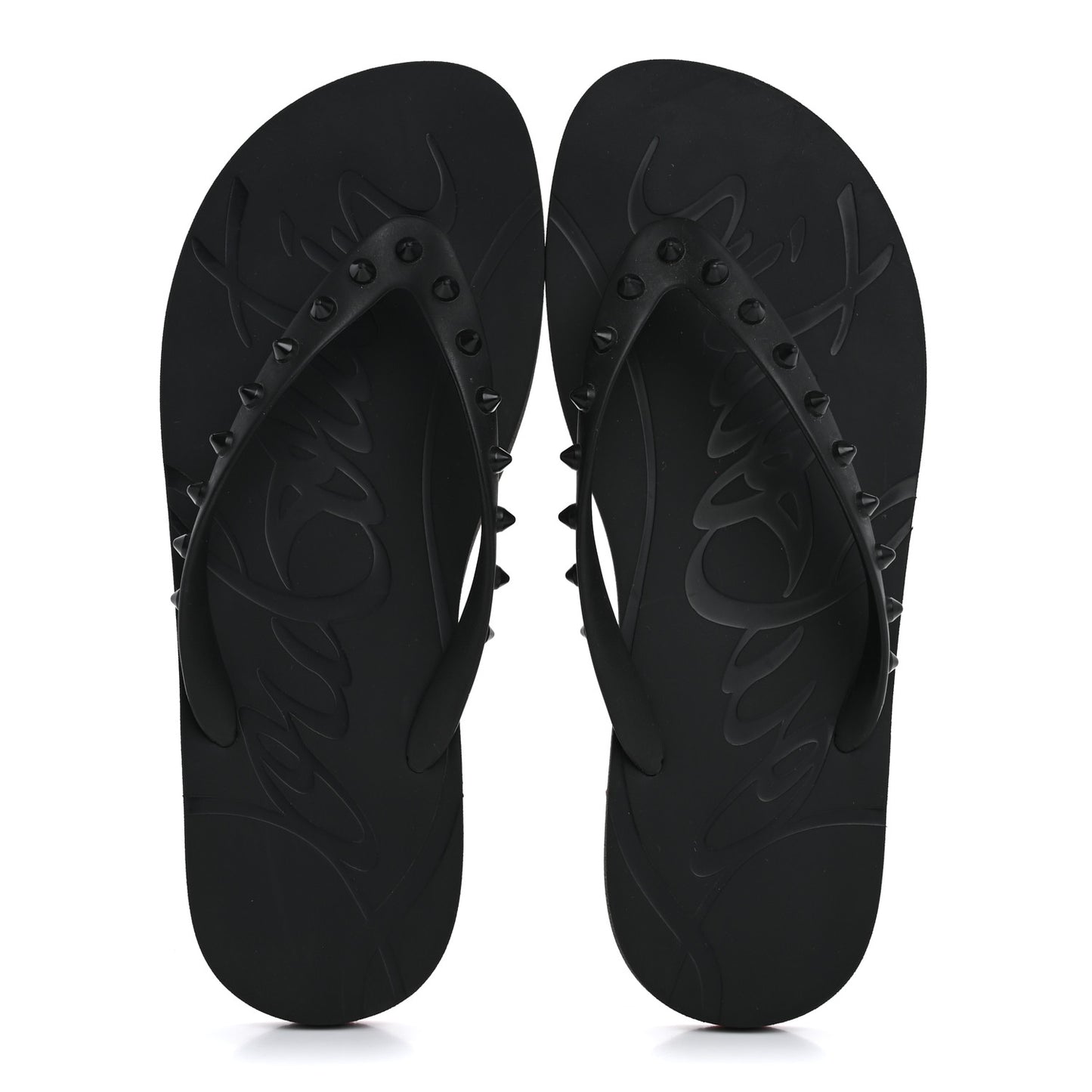Rubber Spike Loubi Donna Flip Flop 41 Black