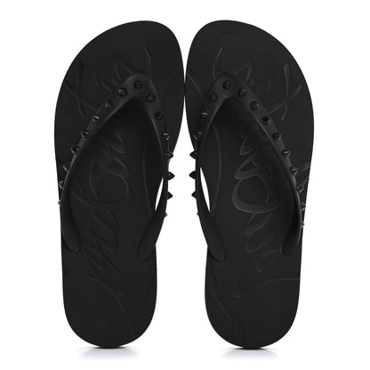 Christian Louboutin Rubber Spike Loubi Donna Flip Flop 41 Black 2 of 10