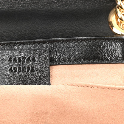 Gucci Monogram Matelasse Diagonal Mini GG Marmont Shoulder Bag Beige Black 7 of 10