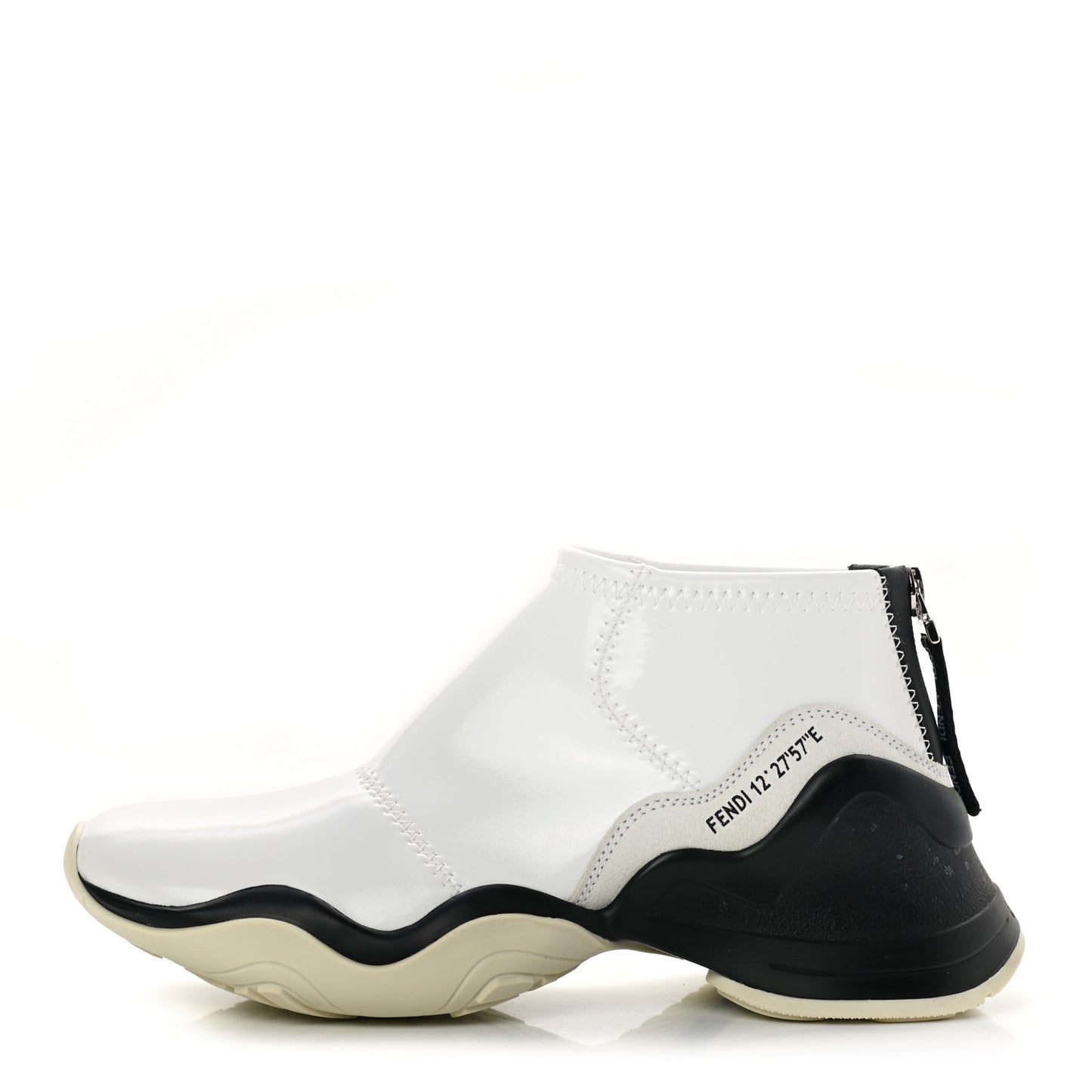 Vernice High-Tech Womens FFluid Zip Up Sneakers 36 White Black