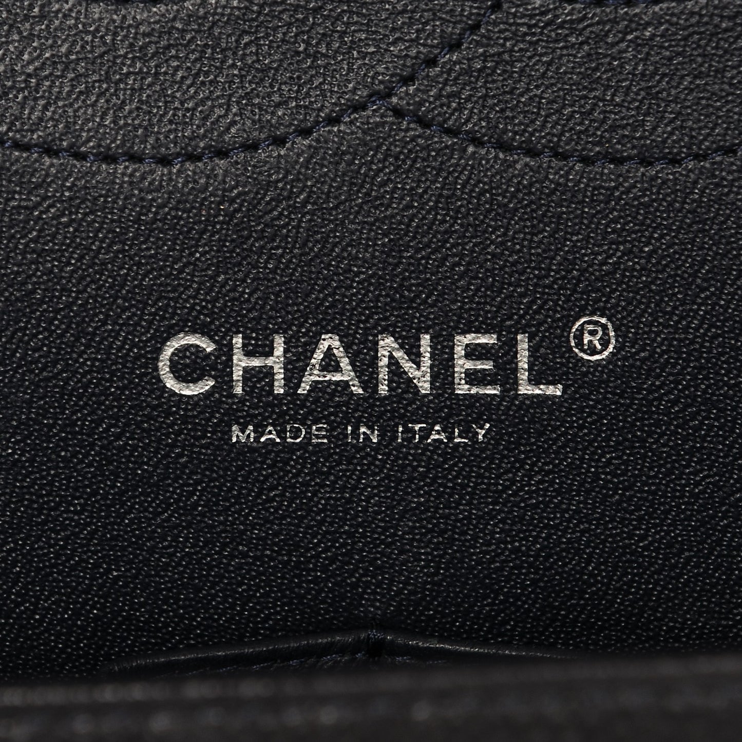 Caviar Quilted Jumbo Double Flap Navy Blue