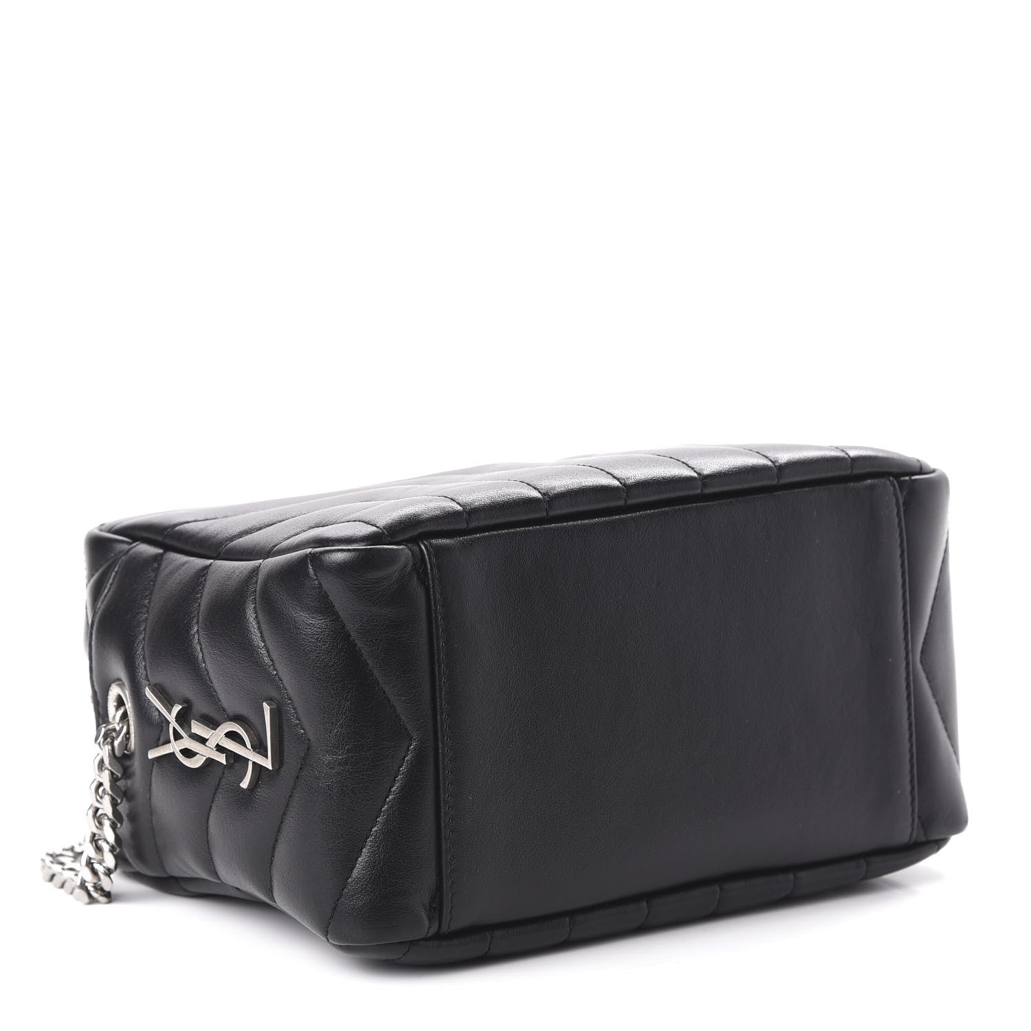 Saint Laurent Calfskin Y Quilted Monogram Small Loulou Bowling Bag Black 4 of 9