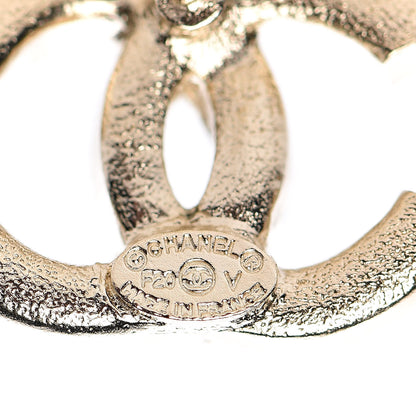 Chanel Crystal Baguette CC Earrings Gold 3 of 5