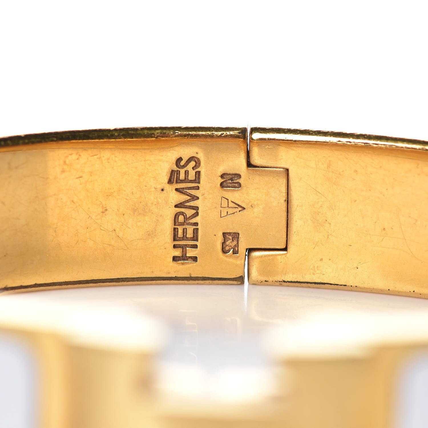 Hermes Enamel Narrow Clic Clac H Bracelet PM White 4 of 7