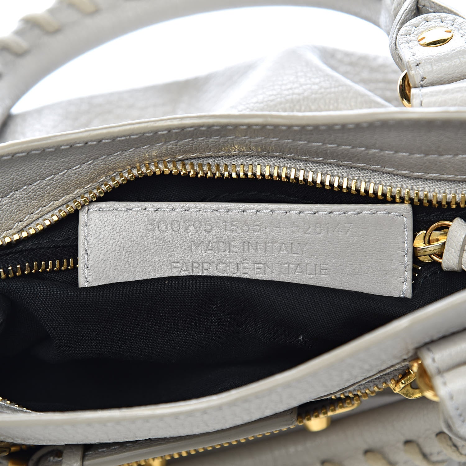 Balenciaga Chevre Gold Metallic Edge Hardware Mini City Gris Clair Gris Perle 7 of 11