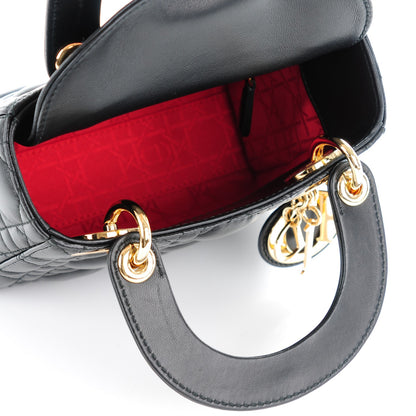 Christian Dior Lambskin Cannage Mini Lady Dior Black 5 of 7